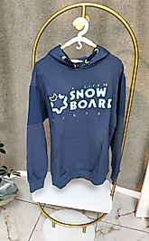 Erkek Garson Sweat Kapuşon Petrol