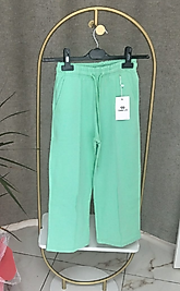 Kız Garson Eşofman Düz Paça Su Yeşili