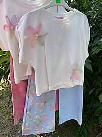 kız cocuk için cicekli pantolon takım