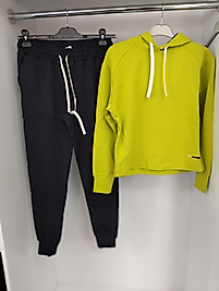 Bayan över size eşofman takımı lime yeşil lacivert