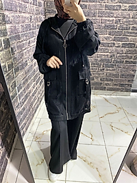 Siyah 3 lü pantolon takım