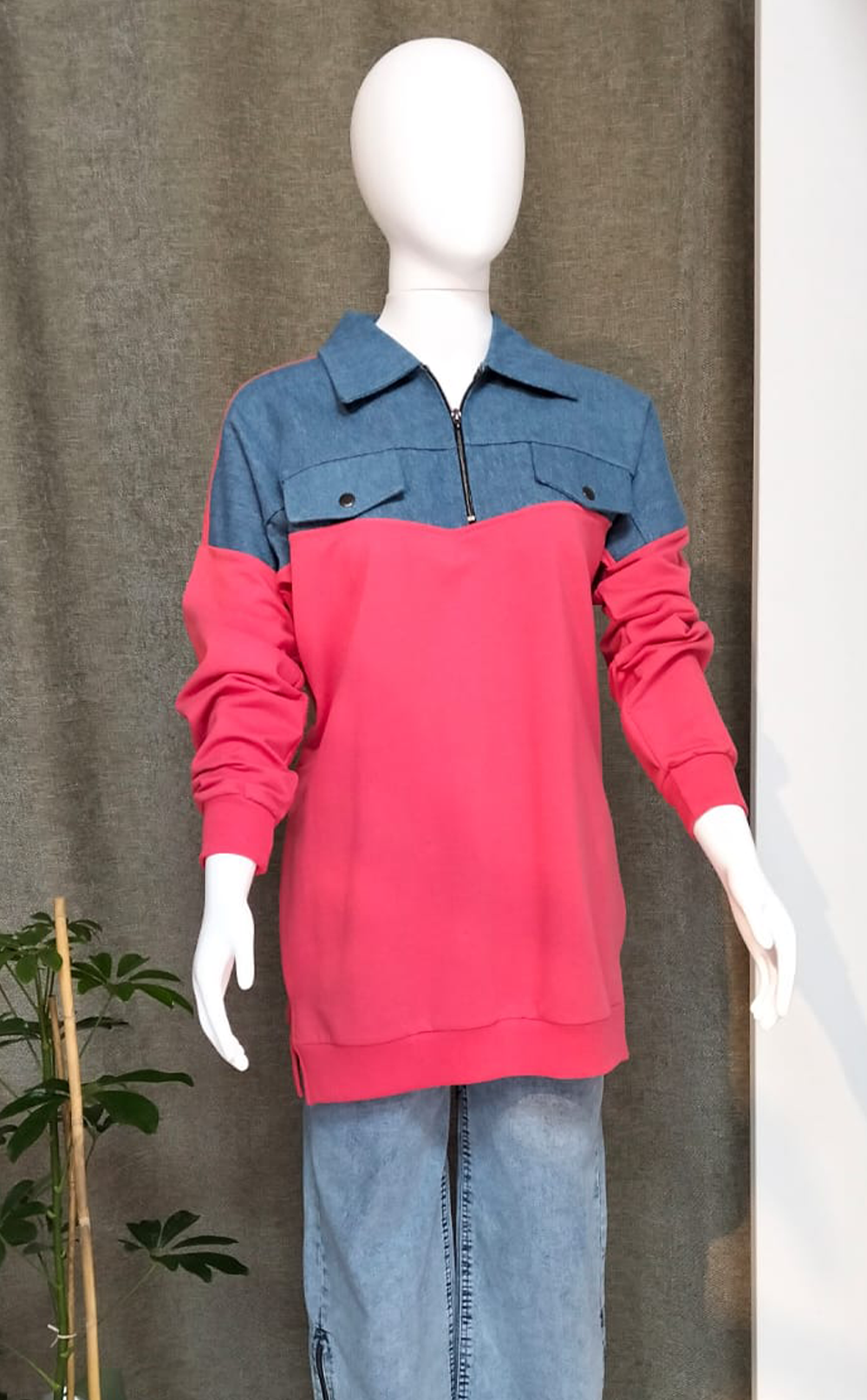 Kadın Çift Renk Gömlek