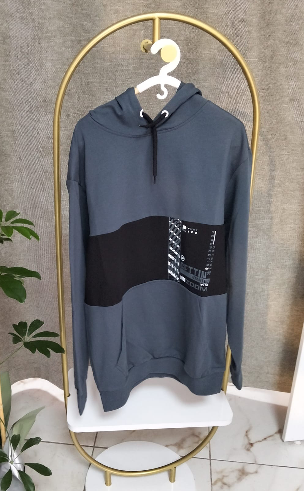 Erkek Garson Sweat Kapuşon Orman Yeşili