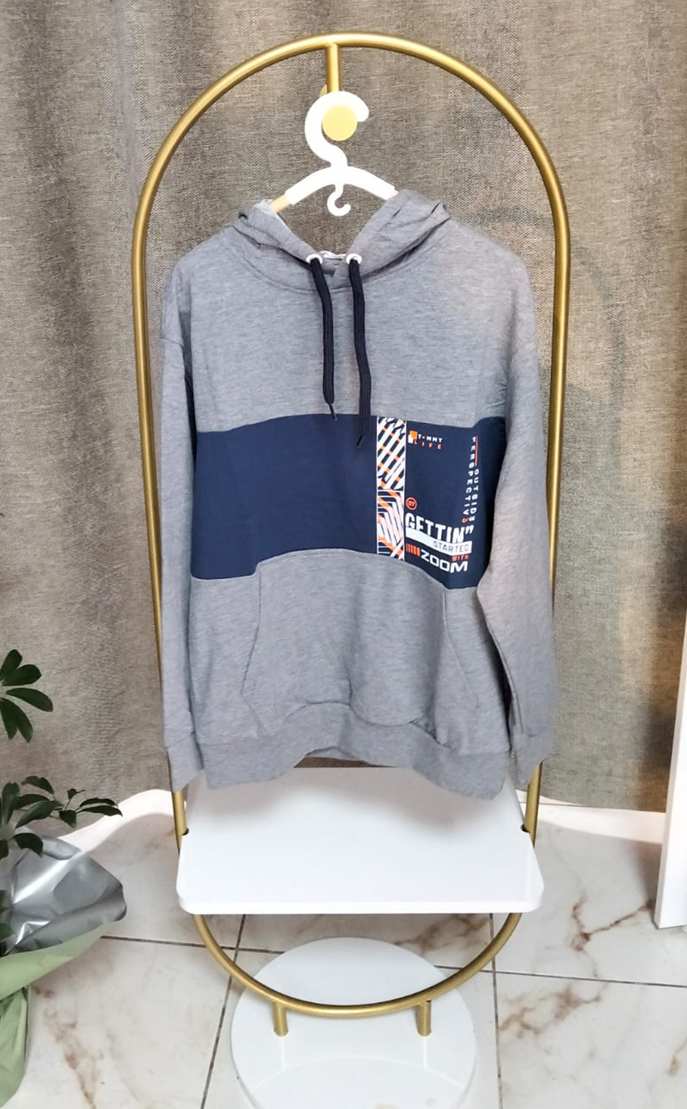 Erkek Garson Sweat Kapuşon Gri