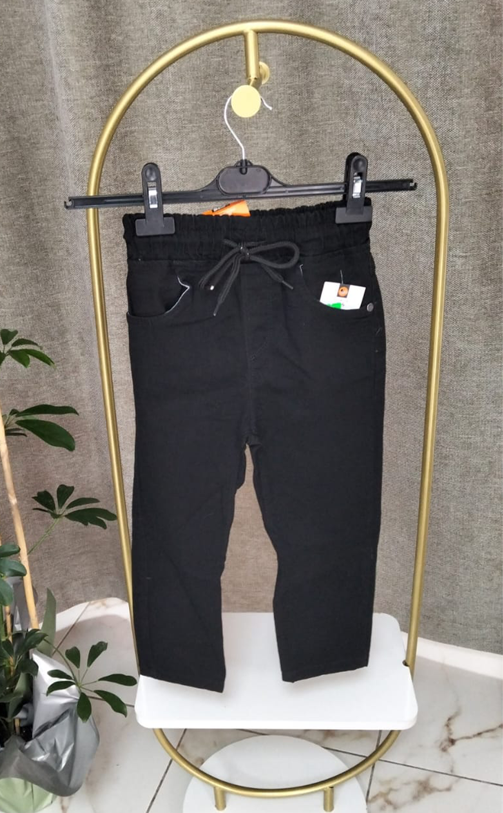 Erkek Lastikli Siyah Pantolon