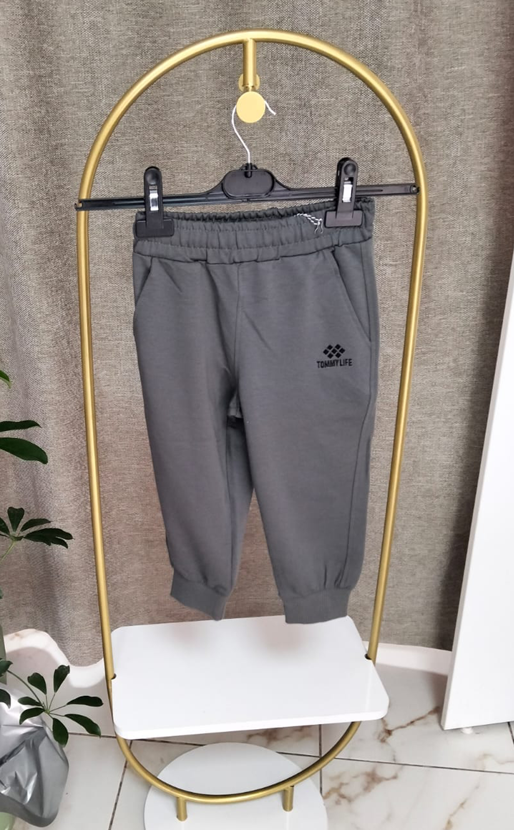 Paçalı Cepli Erkek Jogger Gri