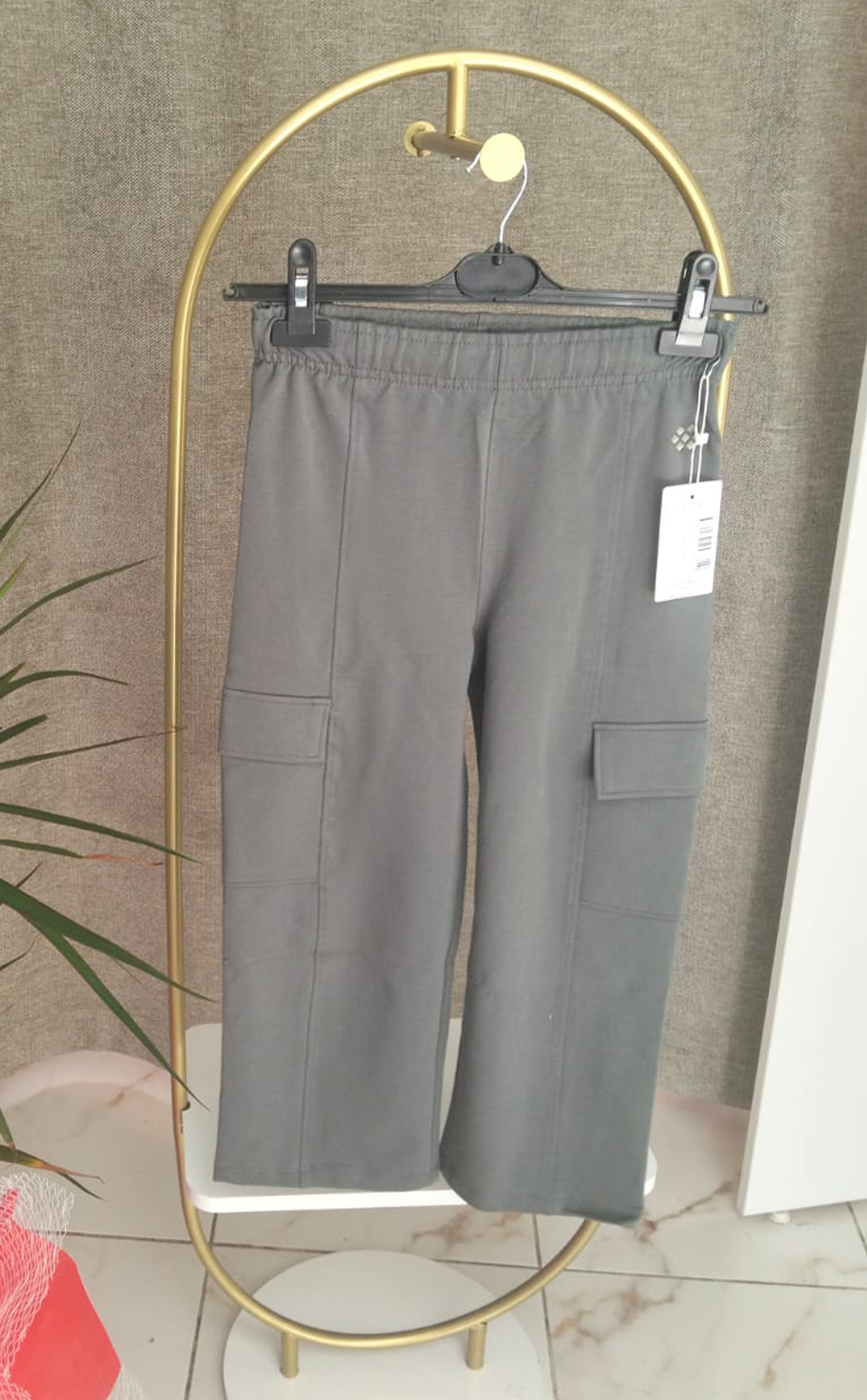 Kız Garson Eşofman Düz Paça Haki