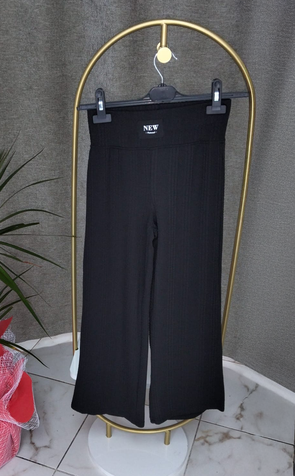 Triko Kız Bol Pantolon Siyah