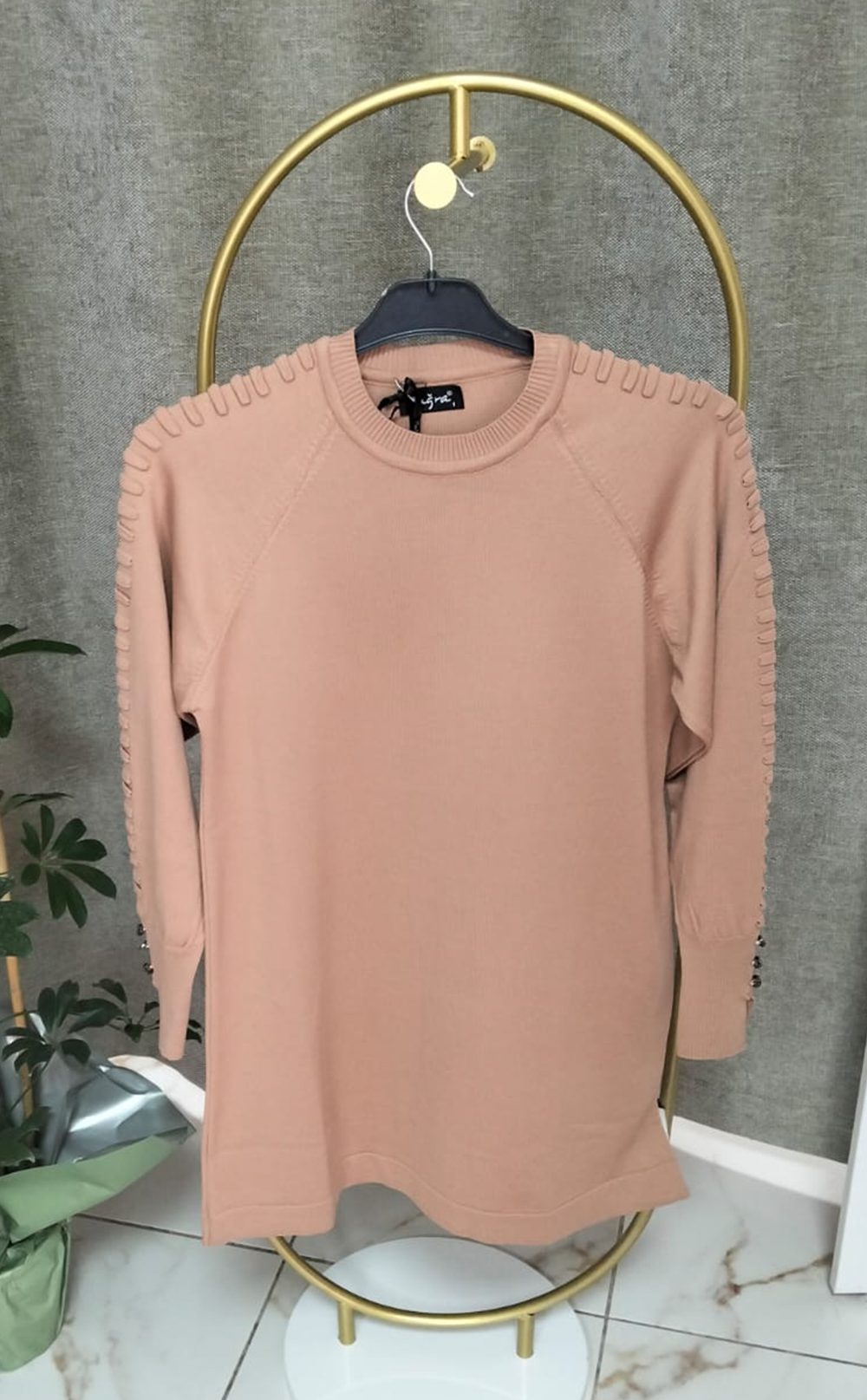 Kol Detaylı Triko Kadın Bluz Soman