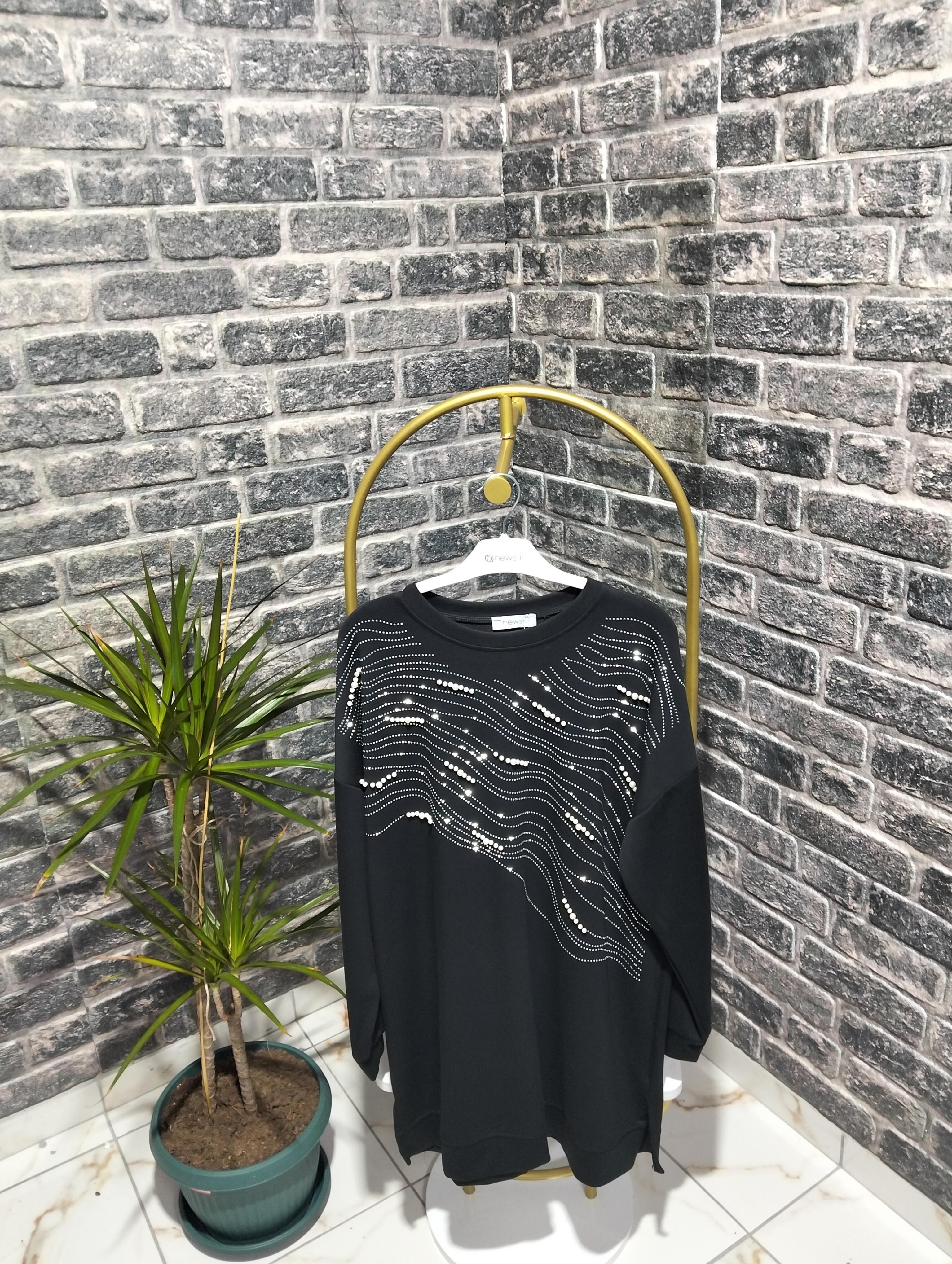 İnçili  taşlı tunik