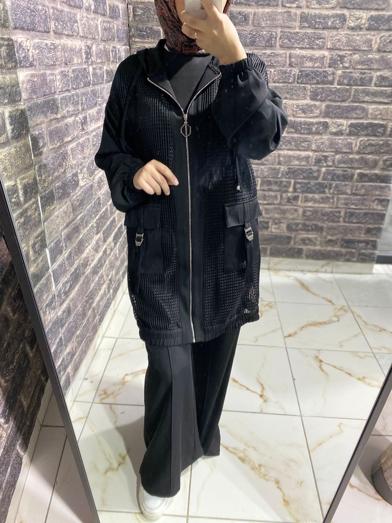 Siyah 3 lü pantolon takım